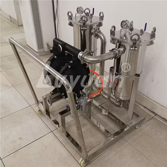 Sistema di filtraggio a sacco in acciaio inossidabile da 25/10/5/1 micron 1/2/3 fasi con pompa booster