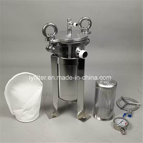 Tutta la casa/sistema commerciale dell'alloggiamento del filtro a sacco dell'acciaio inossidabile da 1000 a 3000 L/H Ss 304 316
